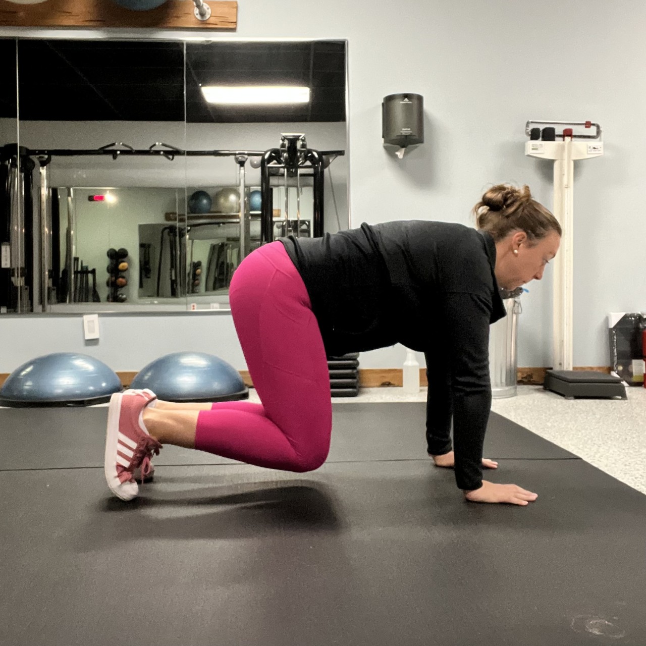 Female in Hands and Knees with knees hovering